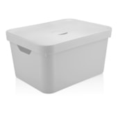 Caixa Organizadora Cube G com Tampa Branco Martplast Caixa Organizadora Cube G com Tampa Branco Martplast