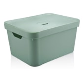 Caixa Organizadora Cube G com Tampa Verde Martiplast Caixa Organizadora Cube G com Tampa Verde Martiplast