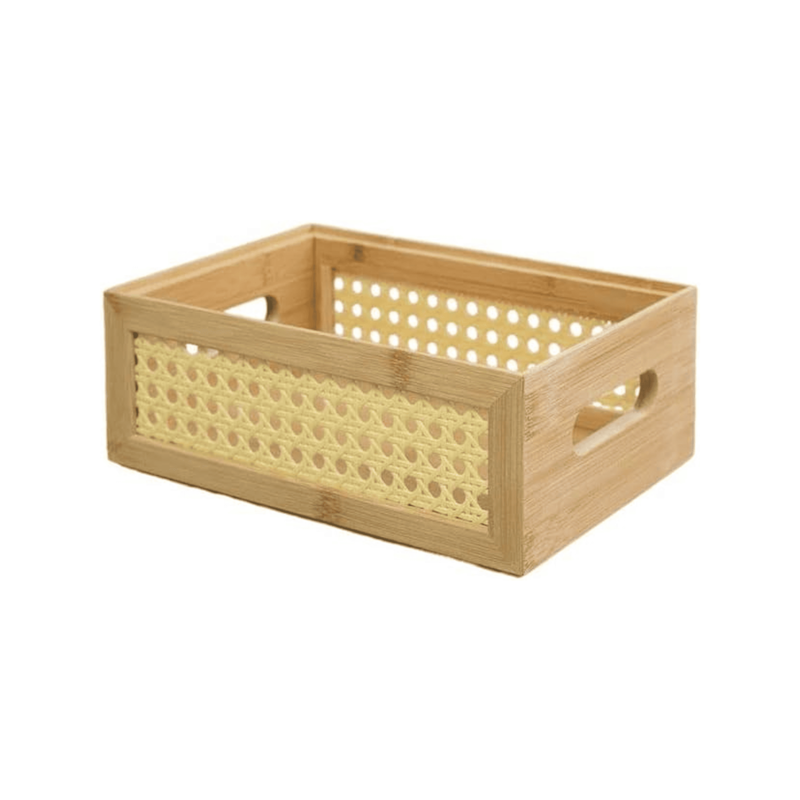 Caixa Organizadora Empilhável de Bambu 24cm Oikos