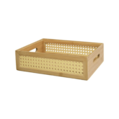 Caixa Organizadora Empilhável de Bambu 32cm Oikos