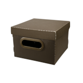 Caixa Organizadora Linho PP Marrom 20x20x14,5cm Dello Caixa Organizadora Linho PP Marrom 20x20x14,5cm Dello