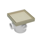 Caixa Sifonada 10x12cm com Ralo Oculto 15x15cm Bege Astra