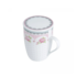 Caneca de Porcelana Super White com Tampa e Filtro Rose Rosa/Branca 340ml Lyor
