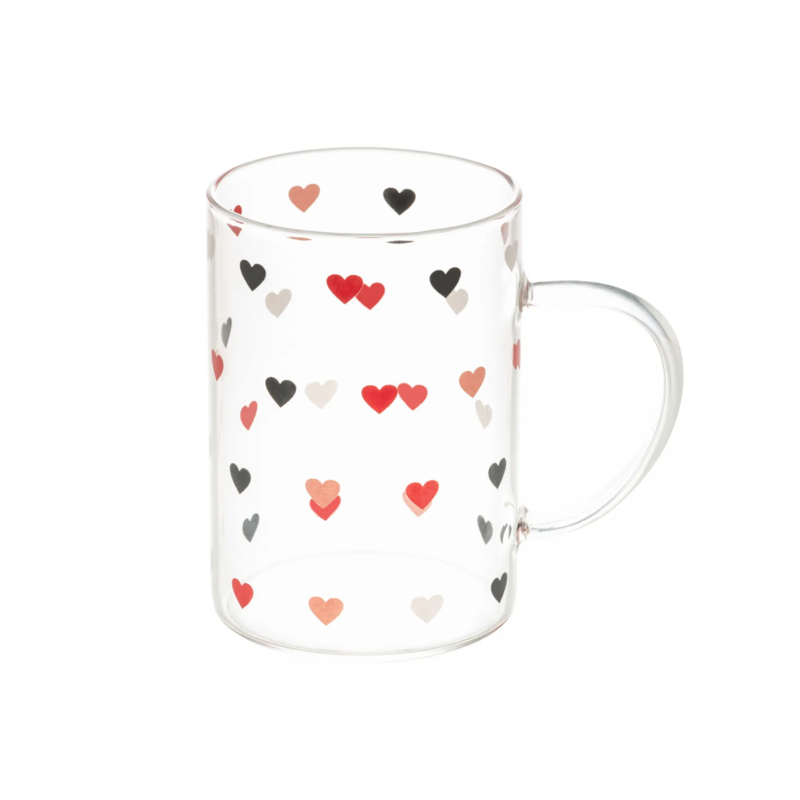 Caneca de Vidro Borossilicato Love 200ml Lyor