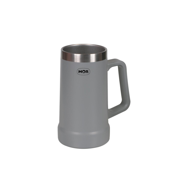 Caneca Térmica de Cerveja 500ml Cinza Mor