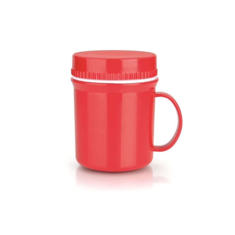 Caneca Térmica Hermética 400ml Vermelha Ou