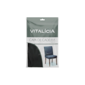 Capa Cadeira Malha Lisa Preto Bella Janela Capa Cadeira Malha Lisa Preto Bella Janela