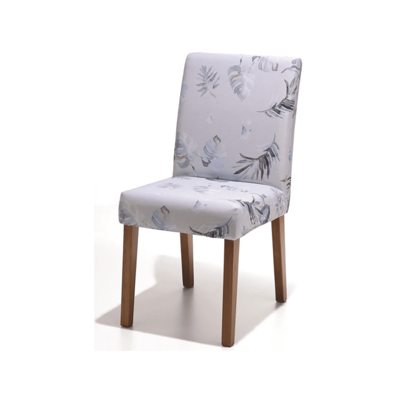 Capa para Cadeira Malha Estampada Folhagem Bella Janela