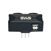 Carregador 2 USB 2 Tomadas Preto SMS