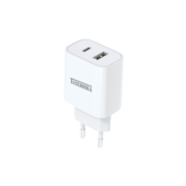 Carregador Turbo Fast Charge 1x USB-A + 1x USB-C 20W Taschibra