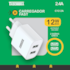 Carregador Turbo Fast Charge 2x USB-A 12W Taschibra