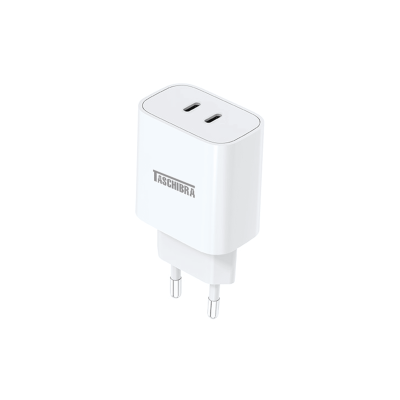 Carregador Turbo Fast Charge 2x USB-C 20W Taschibra