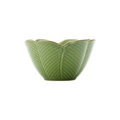 Centro de Mesa de Cerâmica Leaf Verde 16x8,5cm Lyor