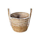 Cesto com Alça 19x15cm Branco Paramount