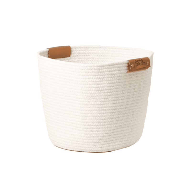 Cesto com Alça 38x30cm Branco Paramount