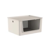 Cesto Flow com Tampa Bege Fechado Ou