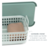 Cesto Organizador 9L Telado com Tampa e Alça Plástico Azul Ciano Oikos