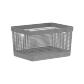 Cesto Organizador Grid 20L Cinza Ou Cesto Organizador Grid 20L Cinza Ou