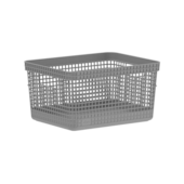 Cesto Organizador Grid 8L Cinza Ou Cesto Organizador Grid 8L Cinza Ou