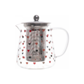 Chaleira de Vidro Com Filtro de Aço Inox Love 750ml Lyor
