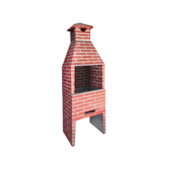 Churrasqueira Pré-Moldada Tijolinho Média Vermelha Fortal Churrasqueira Pré-Moldada Tijolinho Média Vermelha Fortal