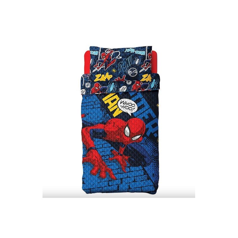 Colcha Bouti com Porta Travesseiro Solteiro Spider-Man