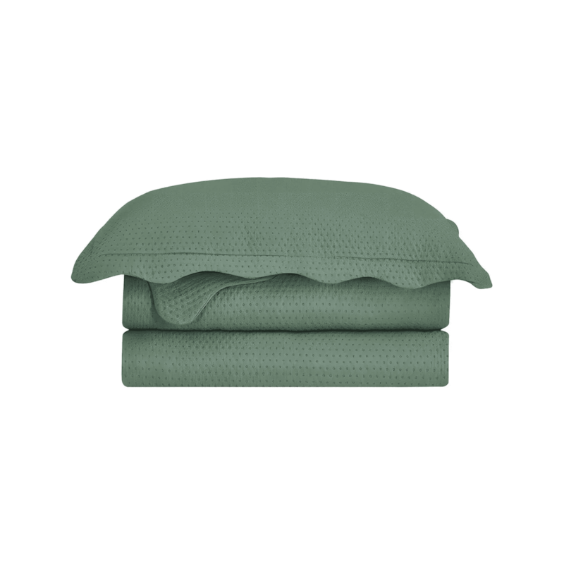 Colcha Bullet Solteiro 160x230cm Verde Camesa