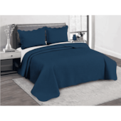 Colcha Queen Bullet 2,40x2,60m Marinho Camesa