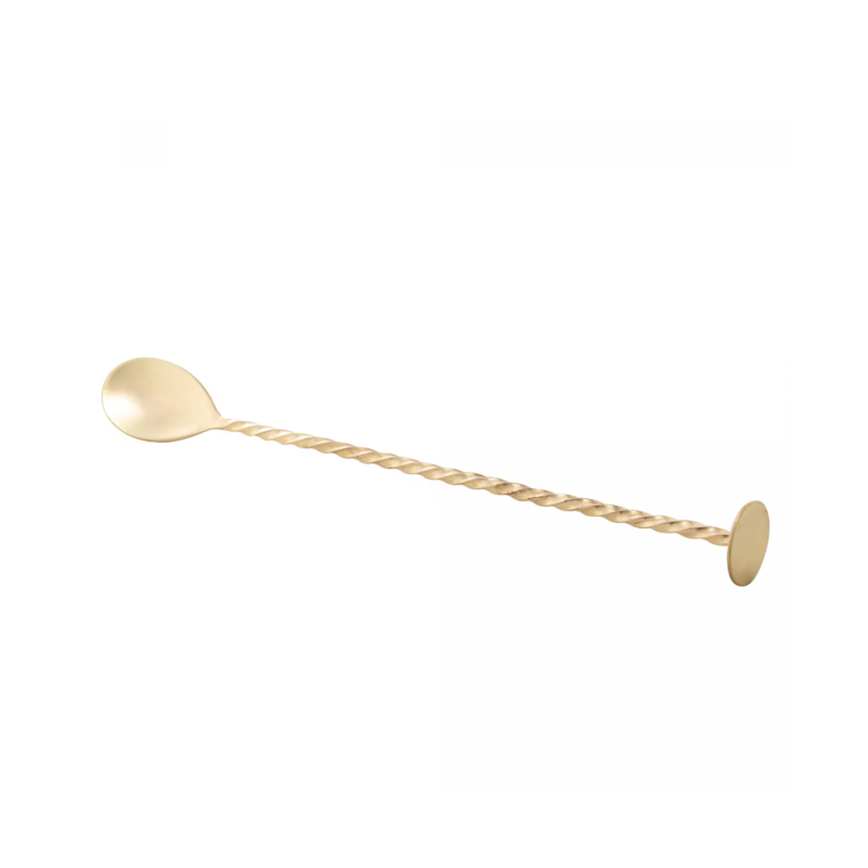 Colher Bailarina de Aço Inox Tress Dourado 26cm Lyor