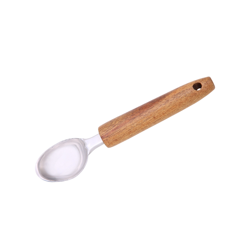 Colher de Sorvete com Cabo Acácia Inox Mimo Style