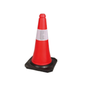 Cone de Sinalização 50cm Laranja Refletivo Carbografite