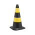 Cone de Sinalização 50cm Preto e Amarelo Vonder