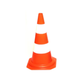 Cone de Sinalização Laranja com Branco Carbografite