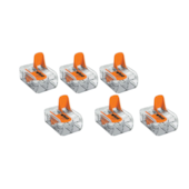 Conector de Emenda 2 Polos 6 Peças 0,14 a 4mm Wago Conector de Emenda 2 Polos 6 Peças 0,14 a 4mm Wago