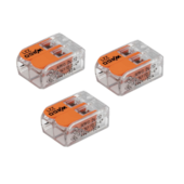 Conector de Emenda 2 Polos com 3 Peças 0,5 a 6m Wago Conector de Emenda 2 Polos com 3 Peças 0,5 a 6m Wago