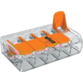 Conector de Emenda 5 Polos 4 Peças 0,14 a 4mm Wago Conector de Emenda 5 Polos 4 Peças 0,14 a 4mm Wago