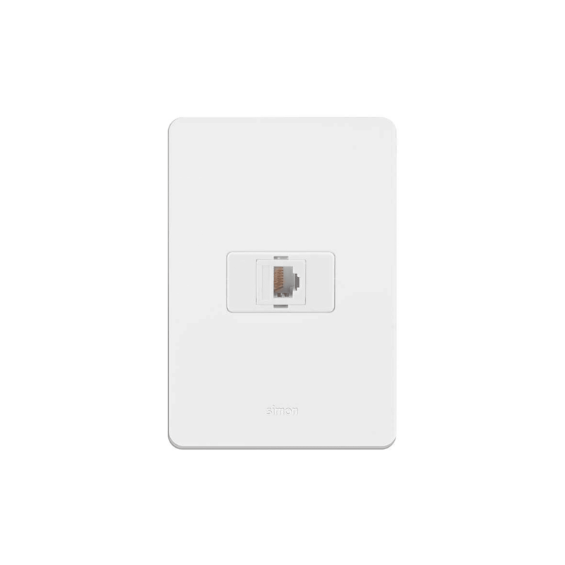 Conjunto 1 Tomada RJ45 CAT5E Branca Simon