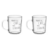Conjunto 2 Canecas de Vidro Café 220ml Lyor
