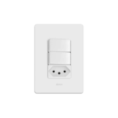Conjunto 2 Interruptores Simples com Tomada 2P+T 10A Branco Simon