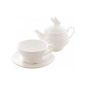 Conjunto 3 Peças de Chá de Porcelana Butterfly Flower Lyor