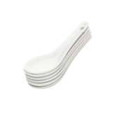 Conjunto 6 Petisqueiras de Porcelana Branca Lyor