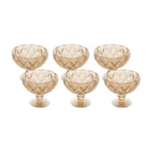 Conjunto 6 Taças de Sobremesa Diamond Âmbar Metal 310ml Lyor Conjunto 6 Taças de Sobremesa Diamond Âmbar Metal 310ml Lyor