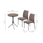 Conjunto Chelsea Pátio 2 Cadeiras e Mesa Bistrô Keter