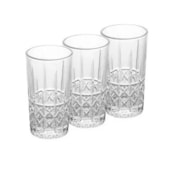 Conjunto de 3 Copos de Cristal Diamante 275ml Lyor Conjunto de 3 Copos de Cristal Diamante 275ml Lyor