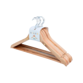 Conjunto de Cabides de Madeira 8 Peças Oikos