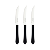 Conjunto de Facas Inox 3 Peças Leme Preto Tramontina