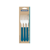 Conjunto de Garfos de Mesa Inox 3 Peças Leme Azul Tramontina  Conjunto de Garfos de Mesa Inox 3 Peças Leme Azul Tramontina