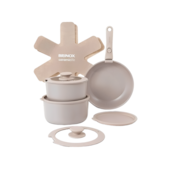 Conjunto de Panelas 10 Peças Ceramic Life Areia Brinox