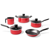 Conjunto de Panelas 5 Peças Garlic Vermelha Brinox