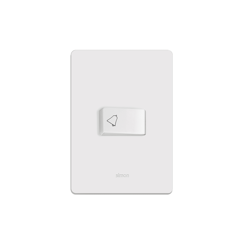 Conjunto de Pulsador de Campainha 10A com Placa Branca Simon